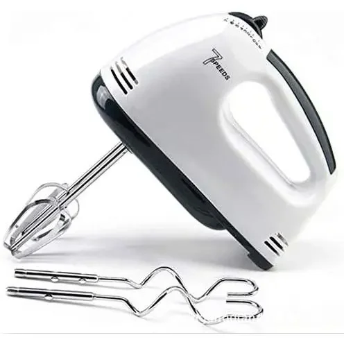 Electric hand blender, 7 speed blender, hand blender with blender and kneading hook, for cakes, cream, brownies