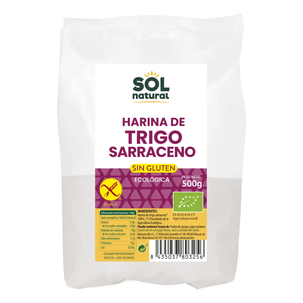 Harina De Trigo Sarraceno Sin Gluten Bio Sol Natural 500 g