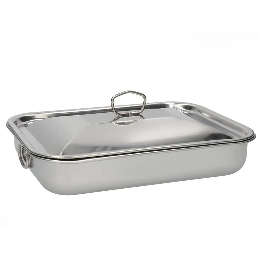 Gerimport Rustidera con tapa 30 x 22 cm ideal para cocinar