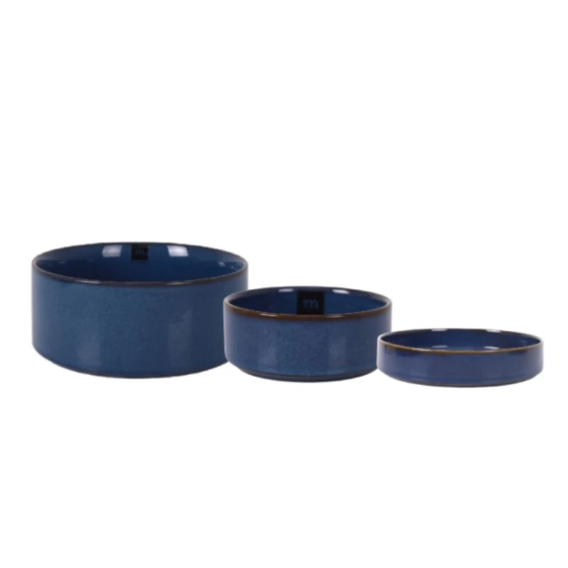 MAXHOME-LA MEDITERRÁNEA Bol Alto Bol Snack Chester Blue,Cuenco o bol pequeño de Porcelana para