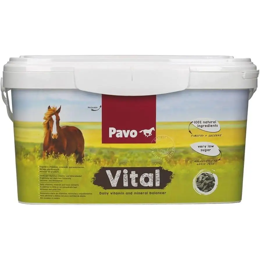 Suplemento para caballos PAVO VITAL cubo de 8 kg