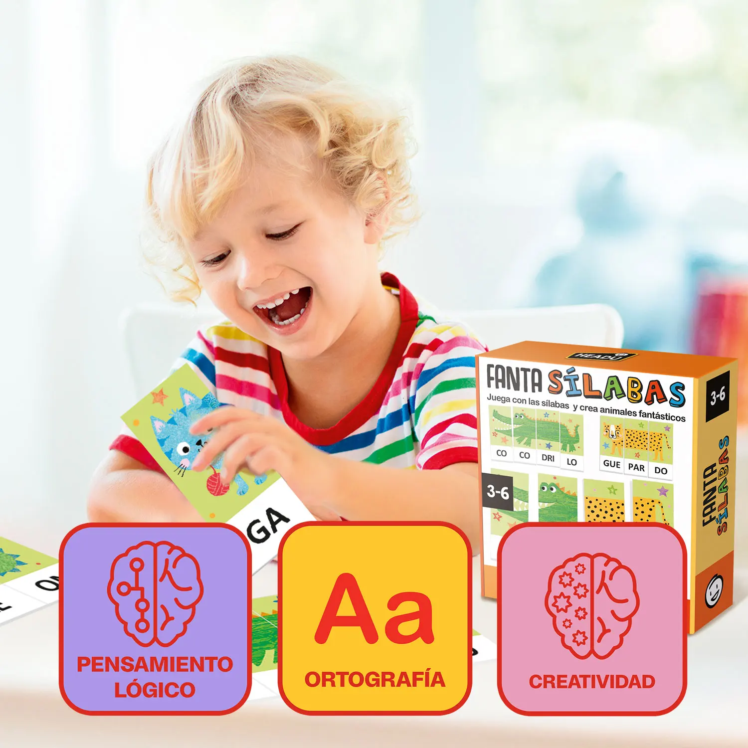 Headu - fantasilabas |   Educational games for children 4 years or older |    Board games children 4 years to 7 |   Learn to read |   Children's games |   Child gift 4 years or older