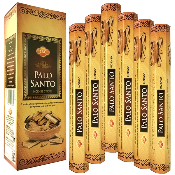 Incienso Palo Santo SAC Caja completa con 6 botes - 120 Varillas