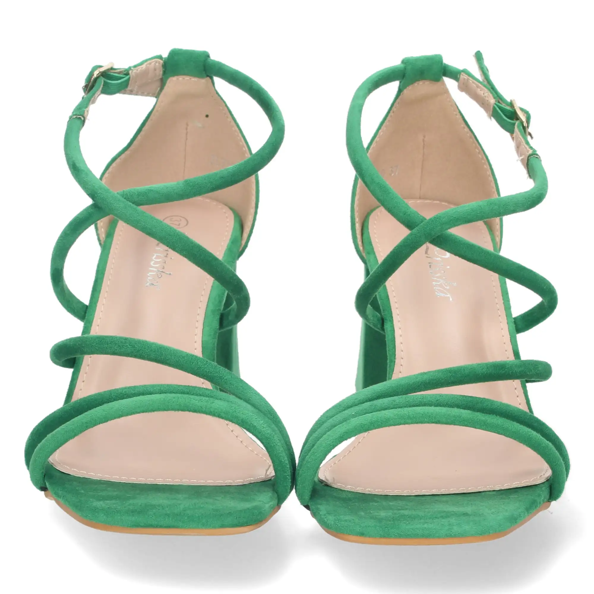 Green sandals with heel DANIELA