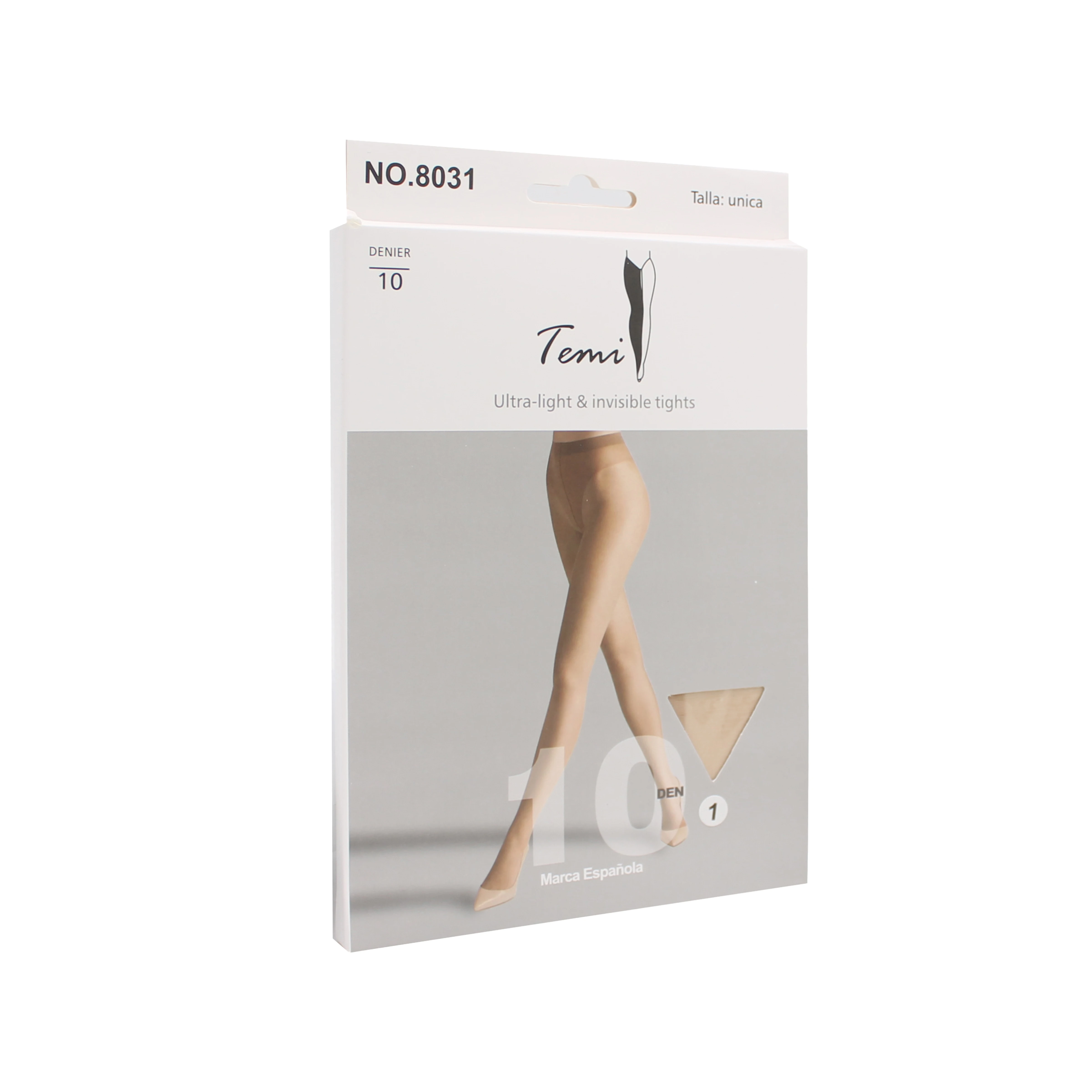 Temil Women's Transparent Half Pantyhose 10 Den One Size