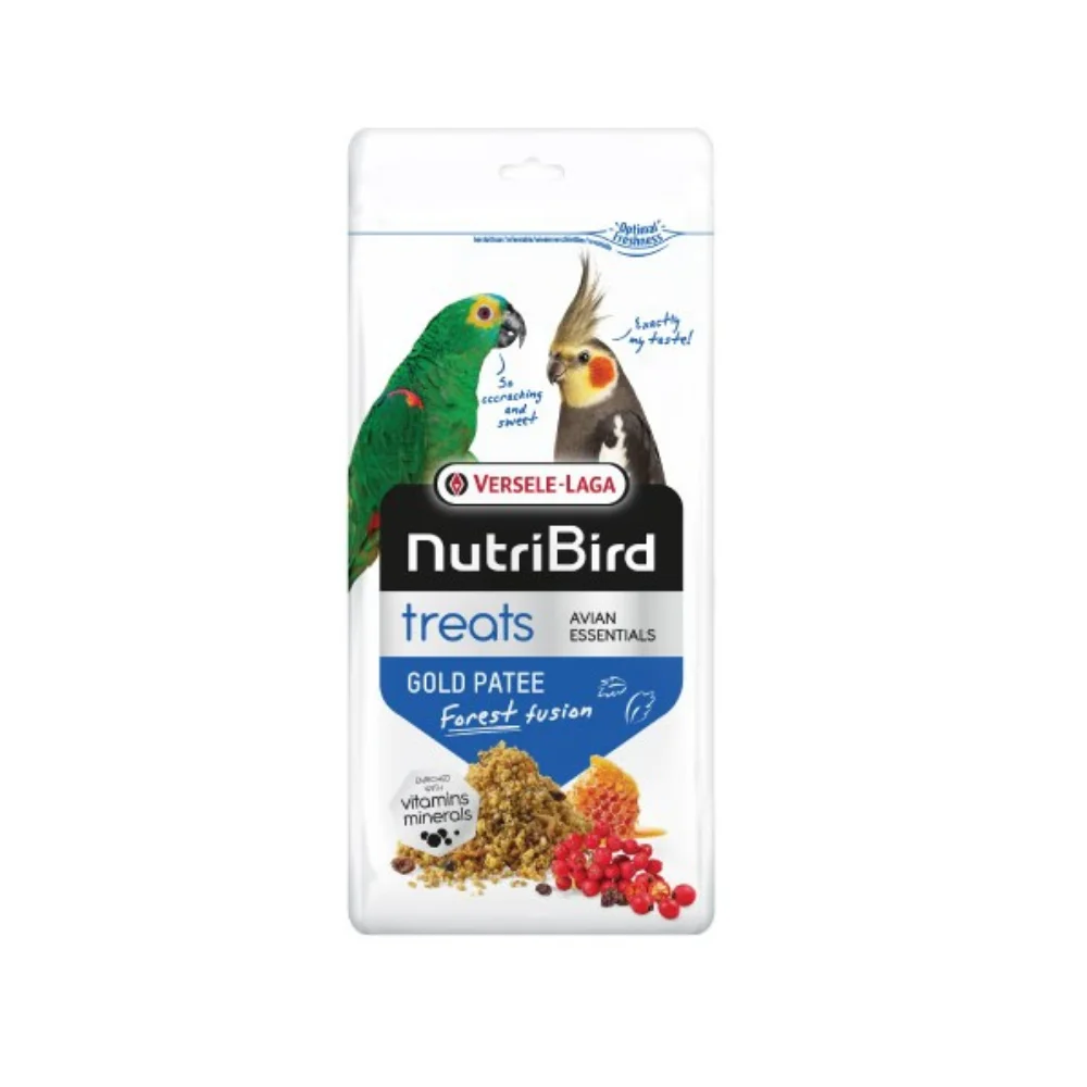 VERSELE-LAGA ORLUX GOLD PATEE TREATS LOROS, AGAPORNIS O PERIQUITOS - Alimento y premio multivitamínico Natural y Saludable