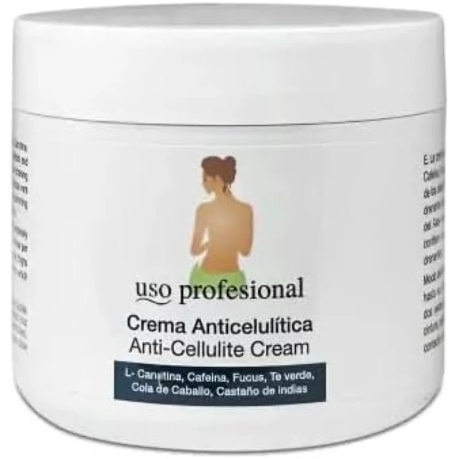 Crema Anticelulítica con Cafeína, Focus y Té Verde | Tensa y Remodela el Contorno Corporal, Hidratante y Reafirmante