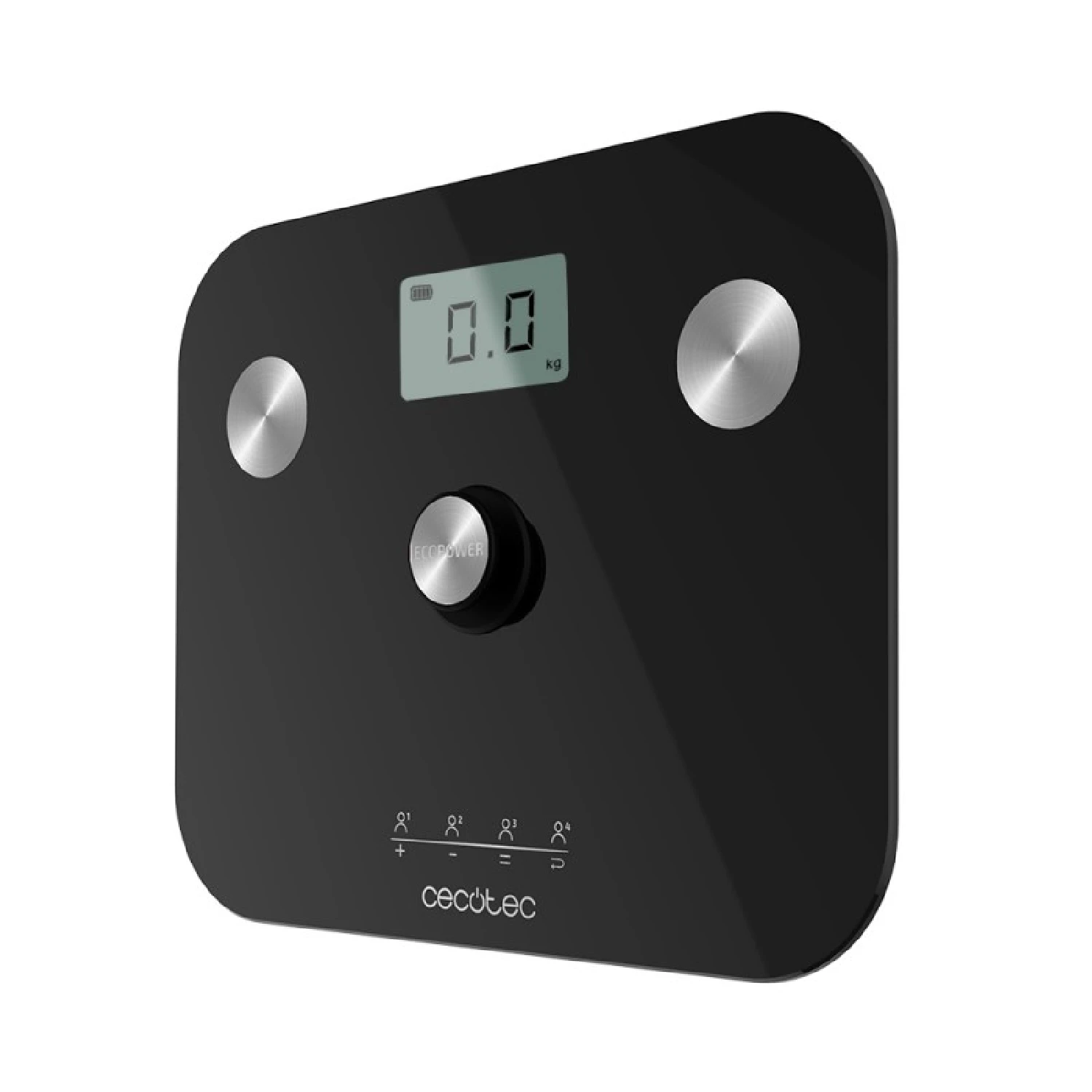 Surface Precision EcoPower 10100 Full Healthy bathroom scale. With push button, bioimpedance function, surface high safety tempered glass, Precision Sensors