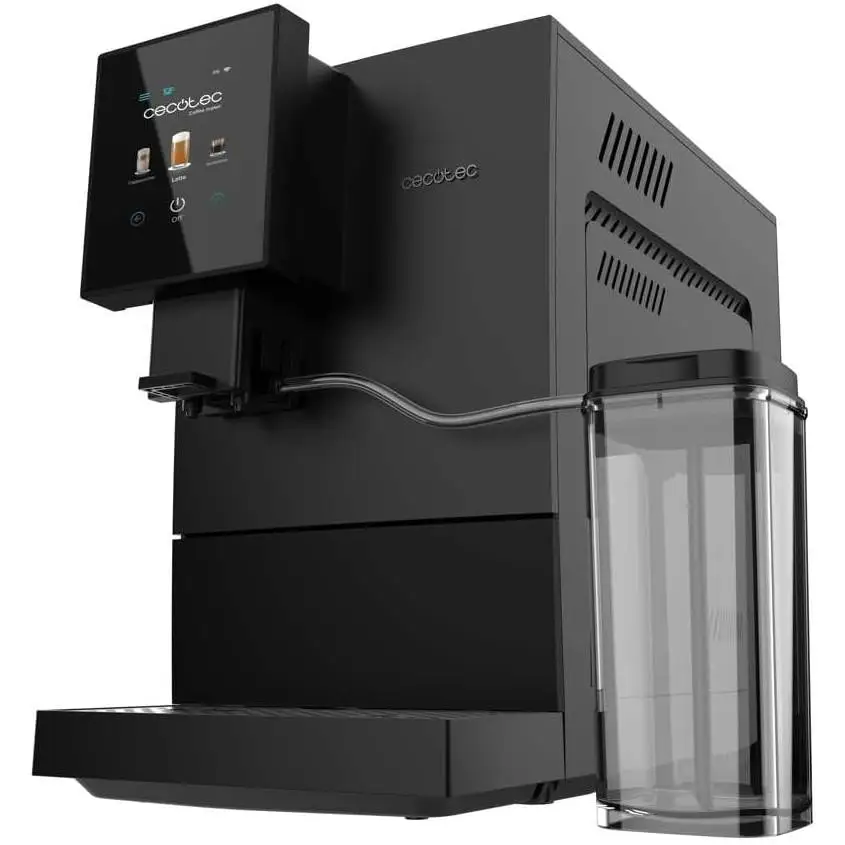 Cecotec Cafetera Superautomática Compacta con Wifi Cremmaet Compactccino Connected. 1350W, 19 Bares, Pantalla TFT y APP, Molinillo, Tanque de Leche 400ml y 1L de Agua