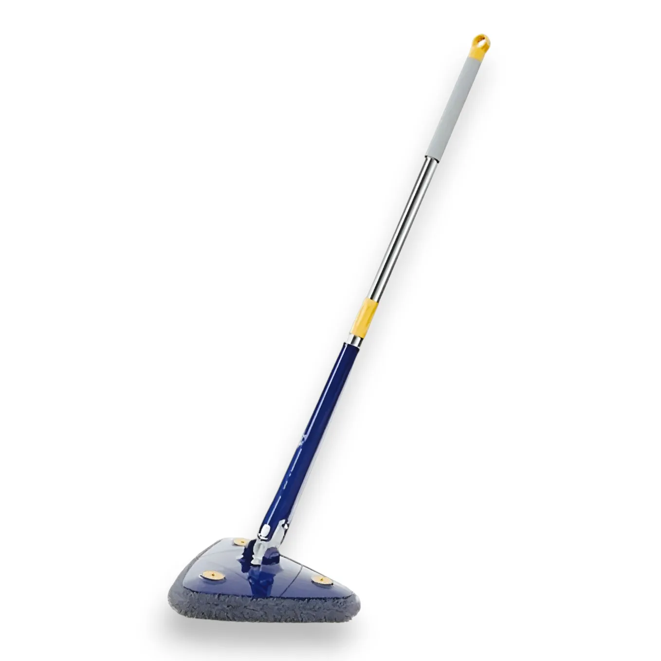 Fregona Triangular  Multifuncional Ajustable con 360 Grados de Movilidad Mopa de Microfibra para el Hogar y Ventanas Con Mango Extensible de 1,3m + Recambio de Fregona SIN MARCA