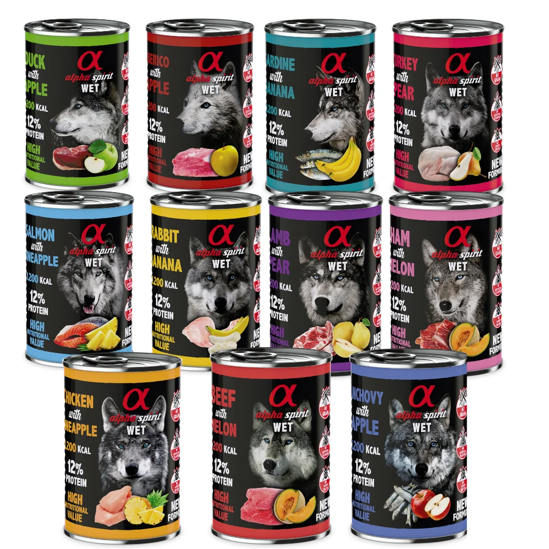 Alpha spirit Tasting Pack 11 cans of 400gr wet dog food