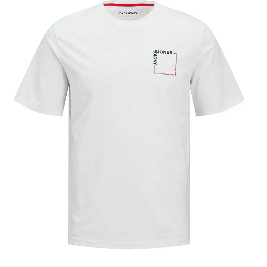 Jack & Jones Hombre Camisetas de Algodón Serie JJVERNER logo estampado Moda Casual Informal suaves y cómodas REF 12269314