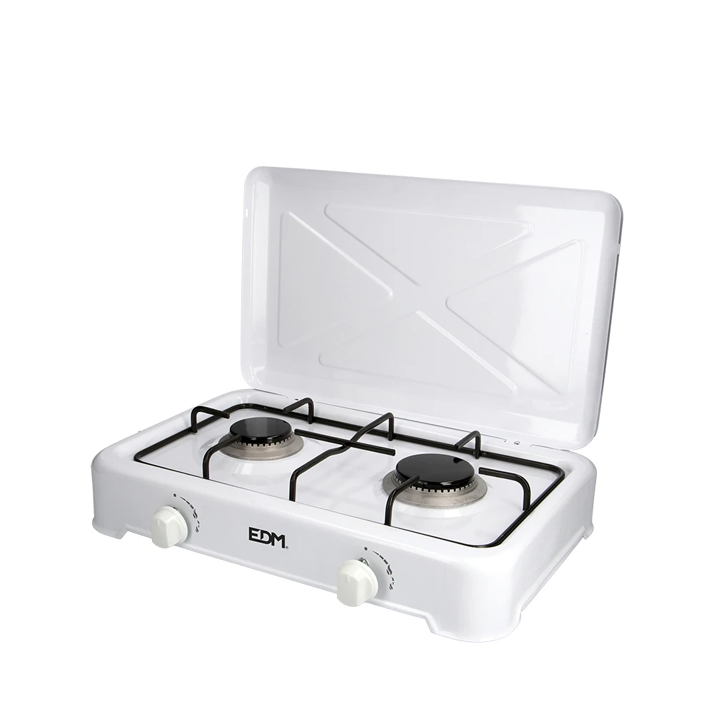 COCINA DE GAS ESMALTADA 2 FUEGOS 46x30x12cm EDM