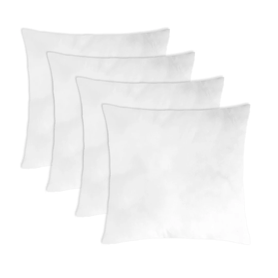 Juego de 4 Rellenos de Cojines Super Suave De Alta Calidad para Sofa Silla Cama, Almohada Suave Mullido Antialérgico en Fibra Hueca