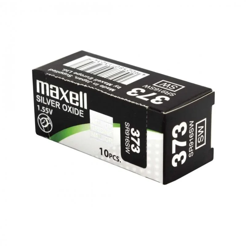 10 batteries 373 Maxell SR916SW in blister from Spain