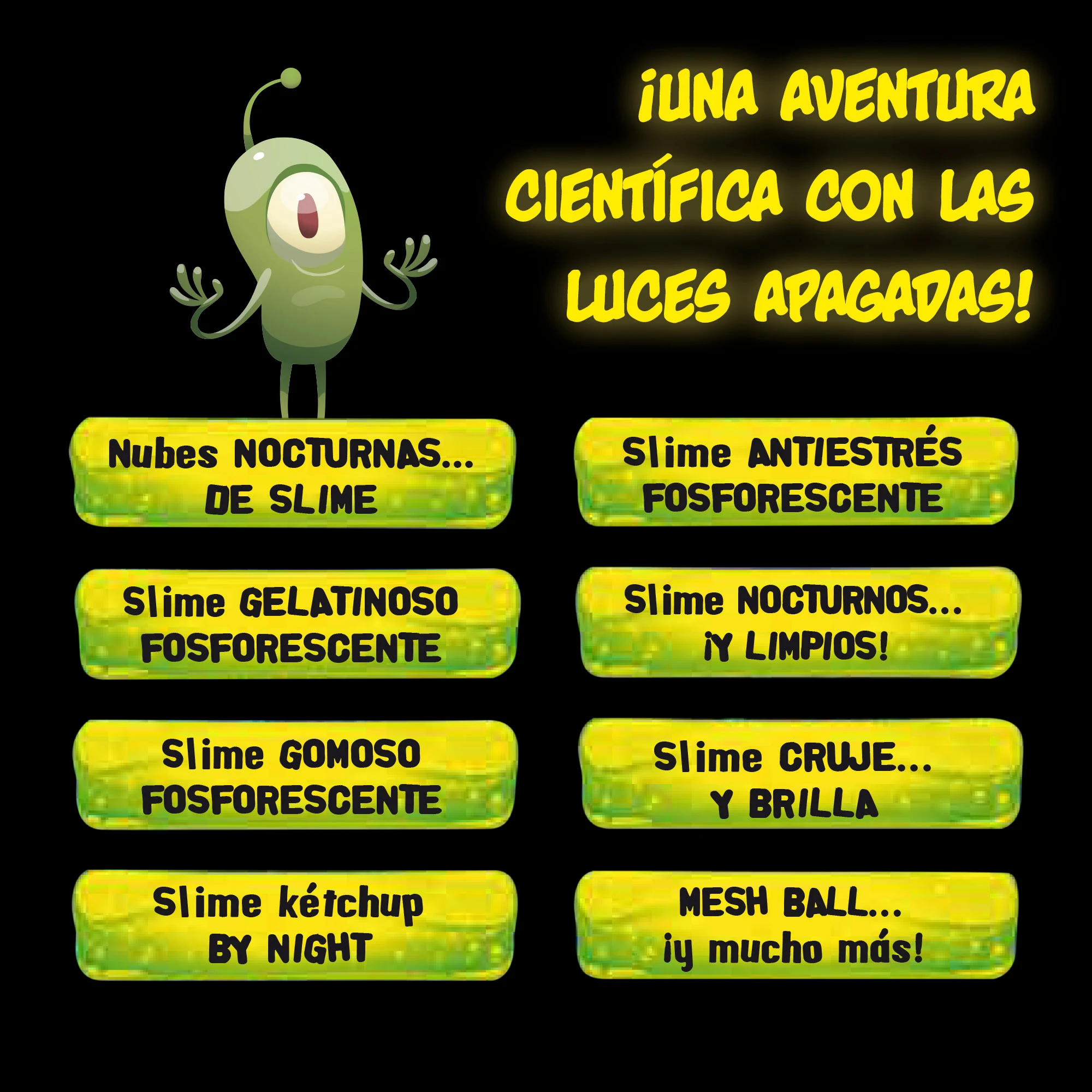 Game Lisciani Crazy Science 50 scientific experiments for children with slime that glows in the dark. Children + 7 Years Gifts & Science Toys