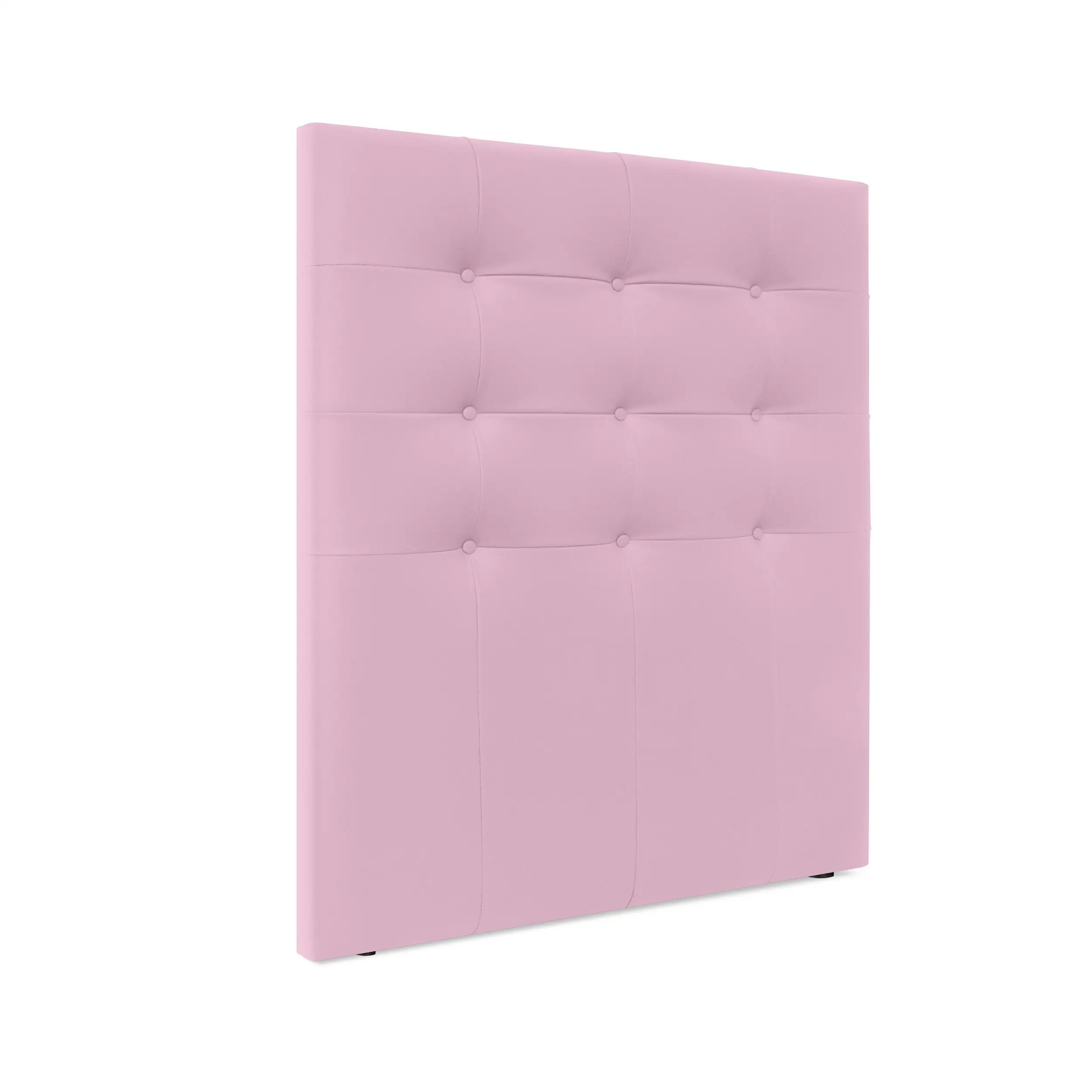 DHOME Cabecero Capitoné hasta el Suelo Cabezal 8cm tapizado ACUALINE Tela y Polipiel para Cama Dormitorio (Rosa Polipiel)