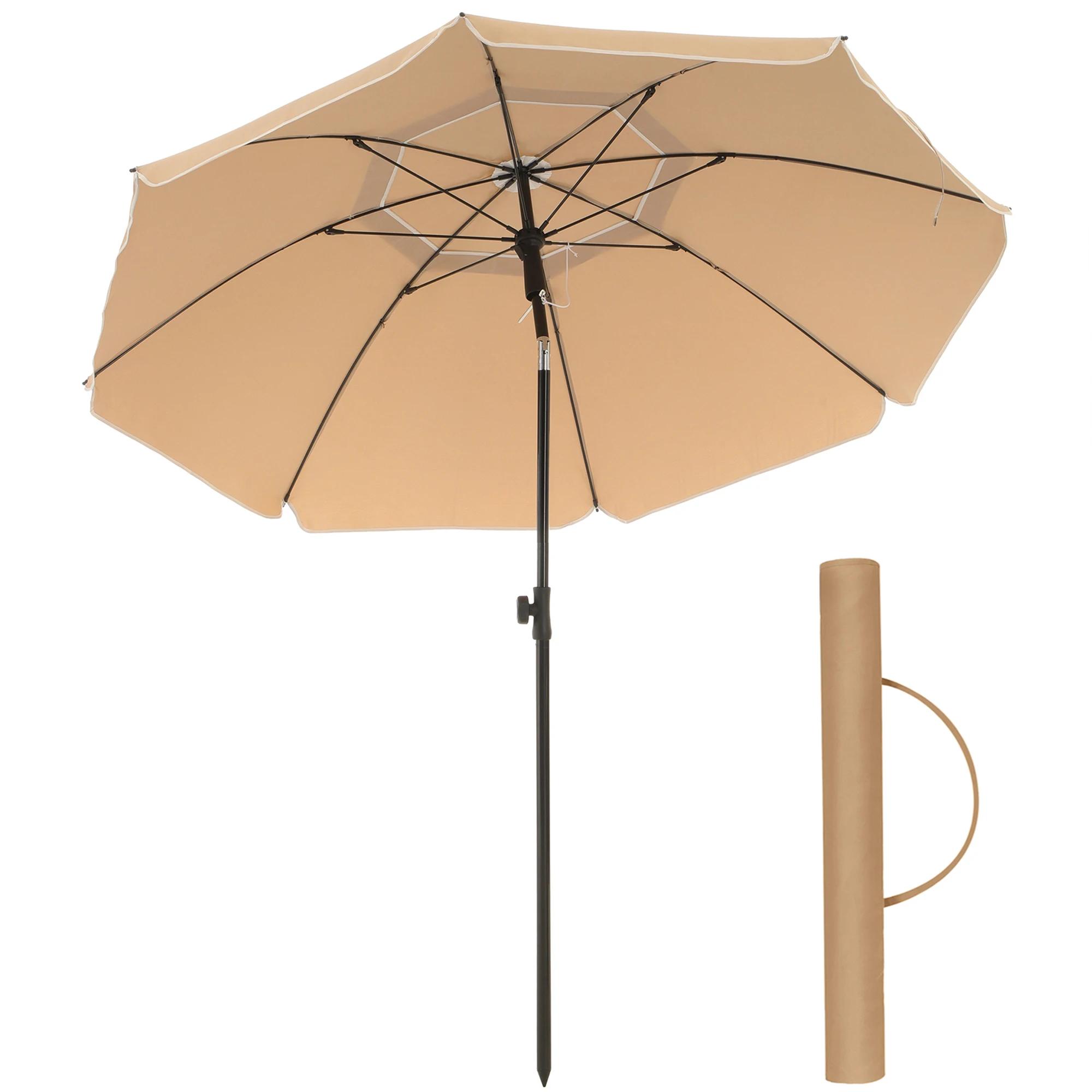 SONGMICS Sombrilla de 200 cm, UPF 50+, Inclinación Bidireccional de 30°, Altura Ajustable, con Bolsa de Transporte… — oferta en AliExpress