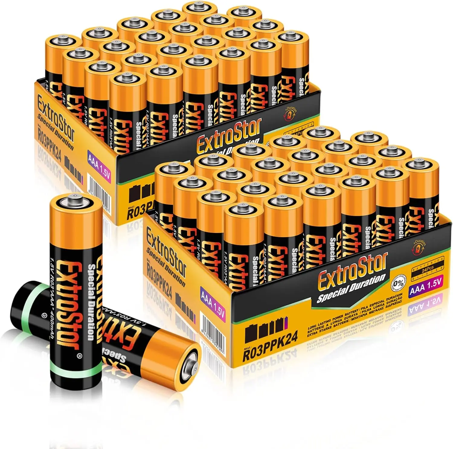 Dacada2005 Aaa Battery 1.5V R03 Special Duration, Extrastar Pack of 48 Units