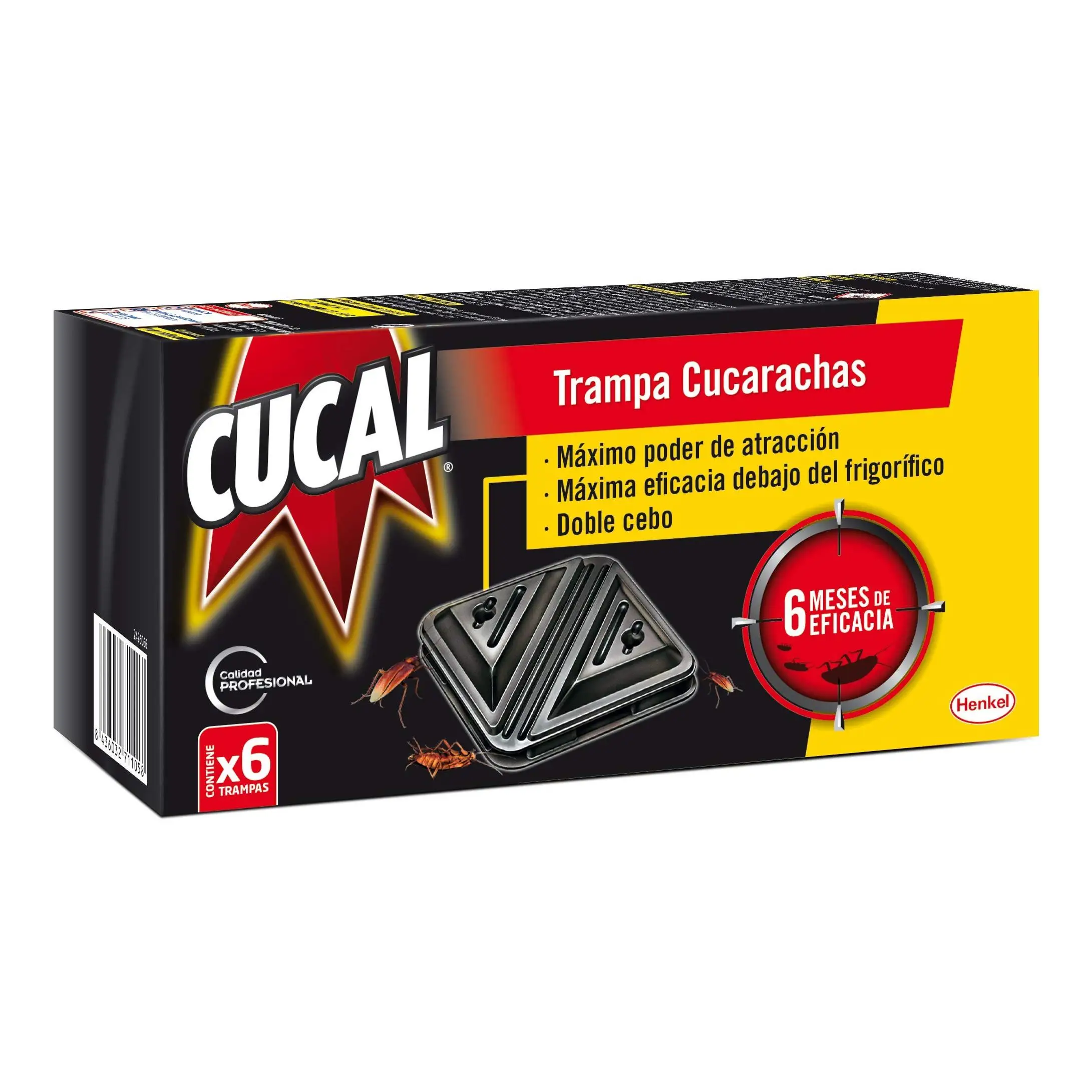 Cucal Trampa doble cebo contra Cucarachas y sus huevos - 6 trampas