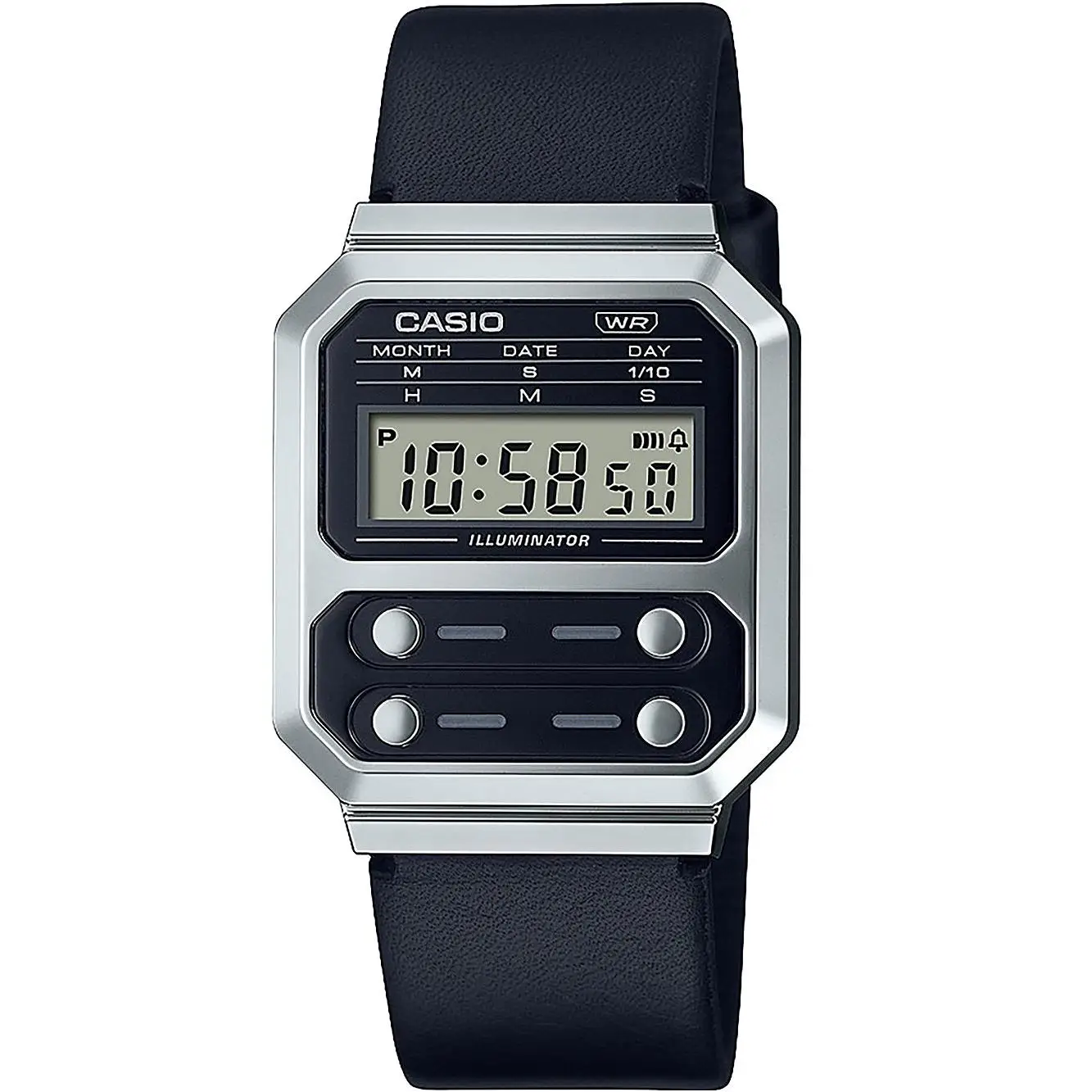 Casio Reloj Unisex Digital Cuarzo con Correa de Cuero A100WEL-1AEF