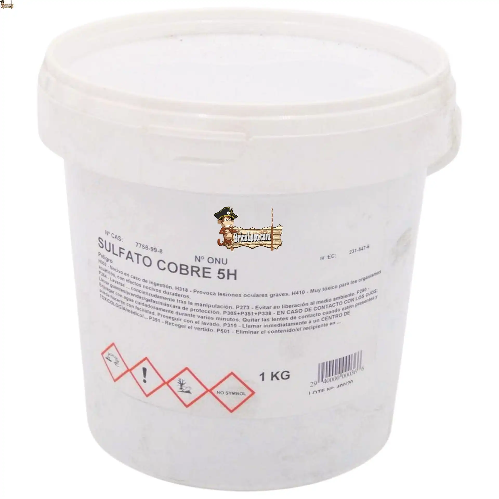 Bricoloco.com Sulfato de Cobre en Polvo Azul 1kg