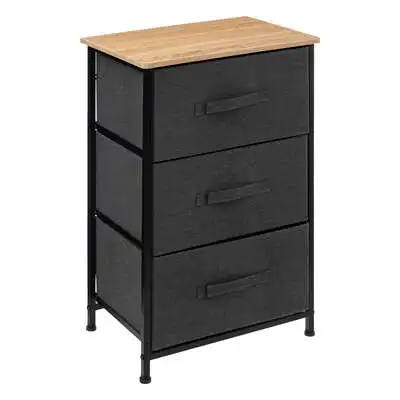 Factory Cuadros Cajonera de Almacenaje Anum Gris Oscuro con 3 Cajones
