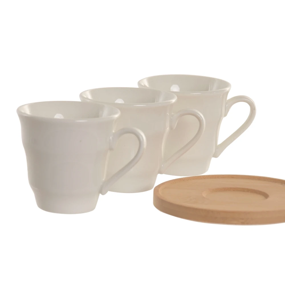 Lili home set of 6 porcelain cups with bamboo plate - elegance and simplicity - cup capacity: 90 ml - ideal for espresso - small and concentrated. Comes in a carefully designed box, making it #5