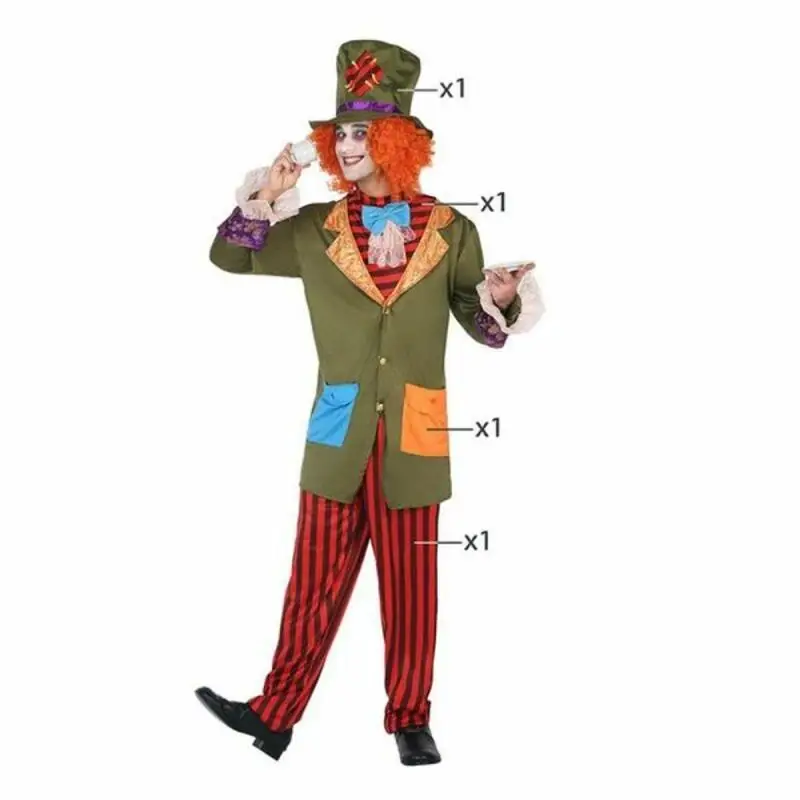 Crazy Hatter Adult Costume (3 Pcs)