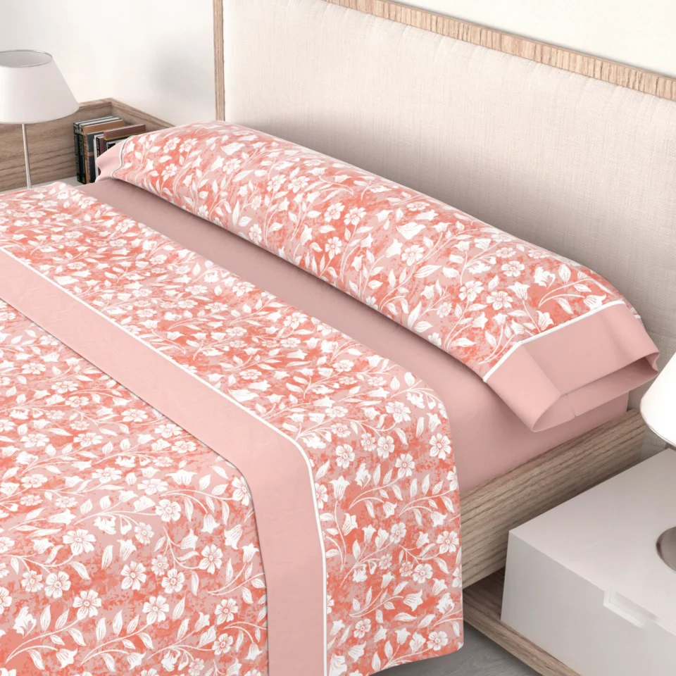 HMS sheet set model Anais Coral 144 threads-height mattress 30 Cm