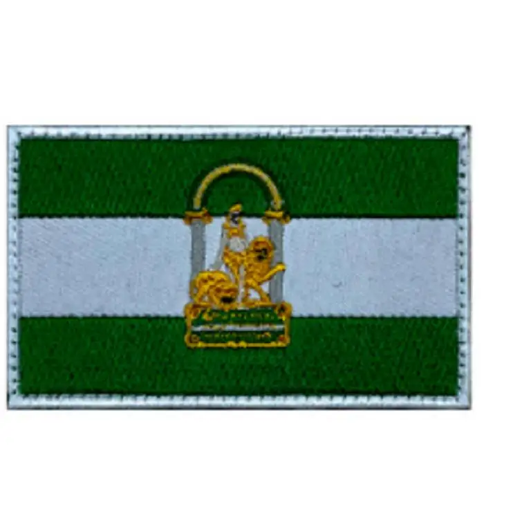 Parches tela bordados bandera ANDALUCIA. medidas 8x5 cm