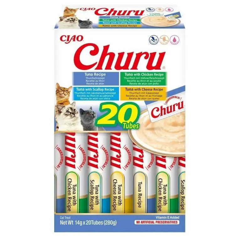 Churu Cat Variedades de Atún para Gatos Chuches para Gatos