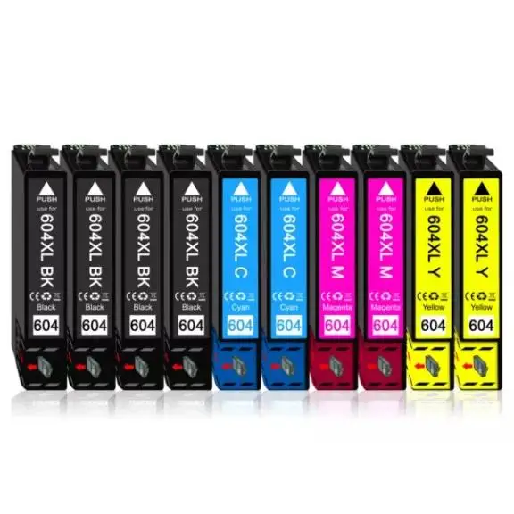 Epson 604XL Pack 10 C13T10H64010 ink cartridge compatible epson cartridge 4 Black 2 magenta 2 cyan 2 yellow valid for epson printers: XP2200, XP2205, XP3200, XP4200, XP4205, WF2910, WF2930, WF2935, WF2950, ink cartridges