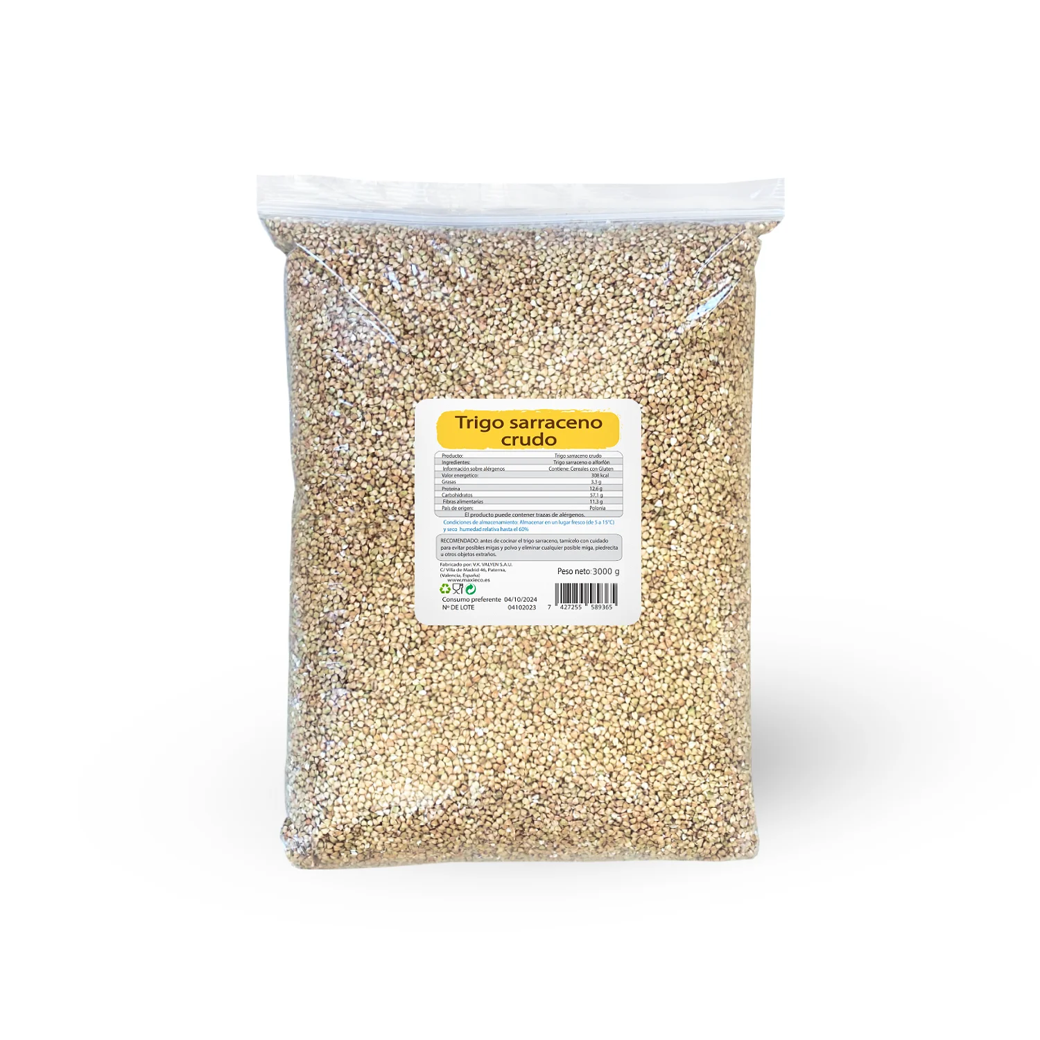 Buckwheat 3 kg unroasted