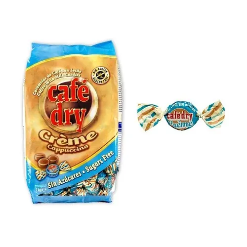Caramelos Café Seco Cappuccino sin Azúcar - Bolsa de 1 kg - Deliciosos dulces para tiendas online