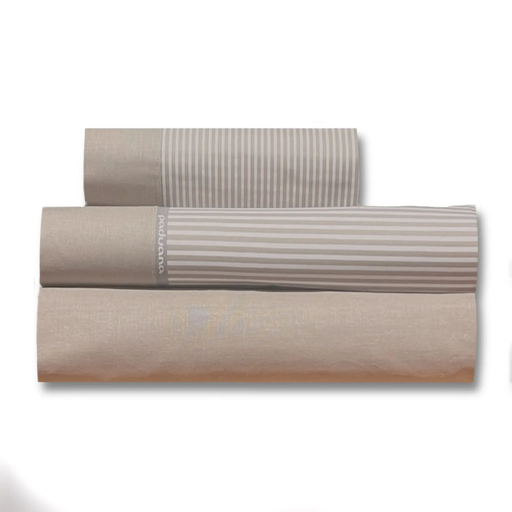 Juego De Sábanas Greco Beige de Paduana, Algodón y Poliéster, Tacto Suave, Antipilling, 144 hilos.