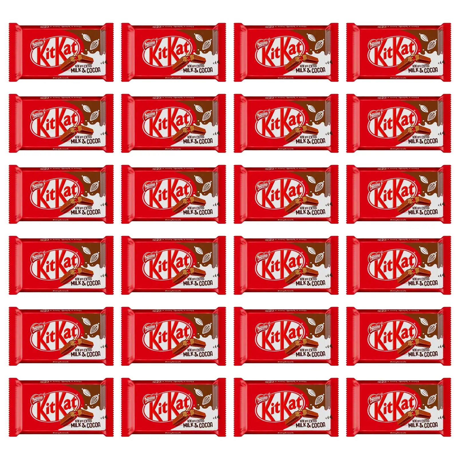 Chocolate Kit Kat Clásico en Barra, 24 Piezas de 41 g, Marca Nestlé