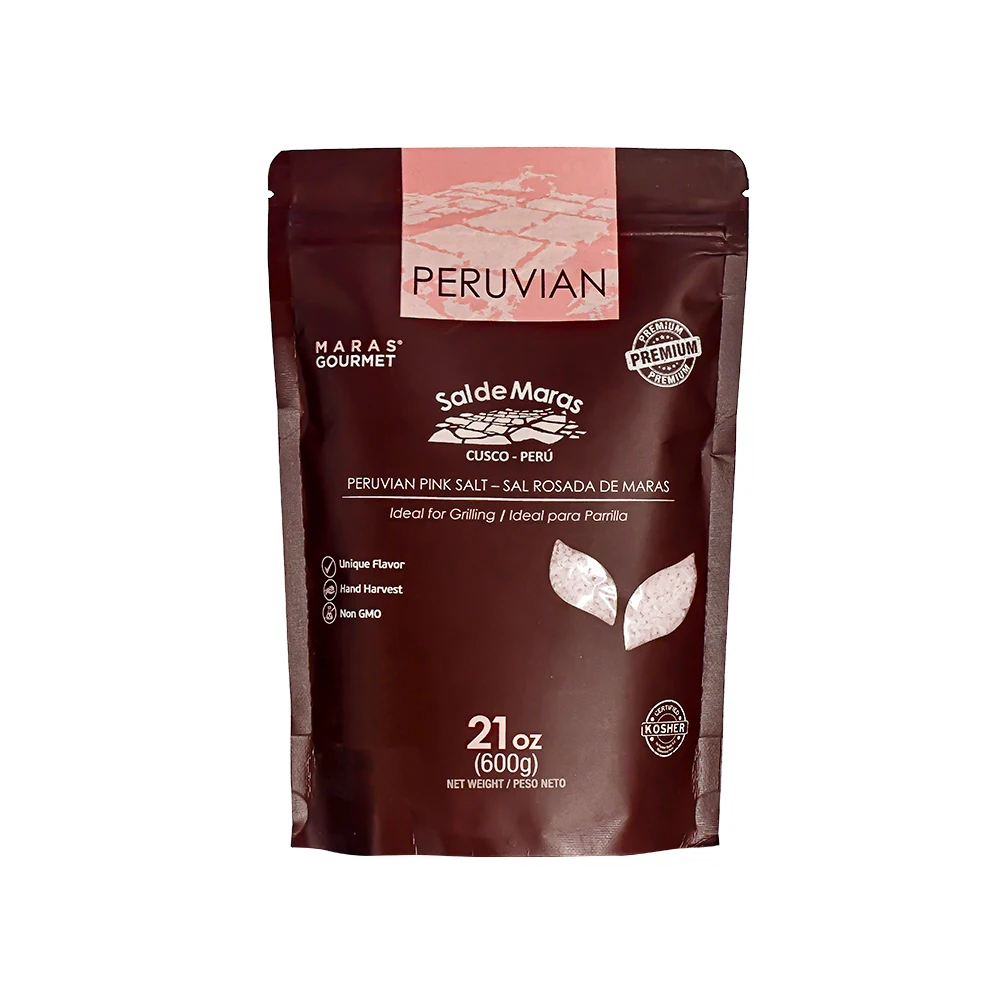 MARAS GOURMET | Sal de Maras | Sal rosa peruana – Sabor único y cosecha a mano | Sin refinar | 600g | (Sal rosada, grano grueso)