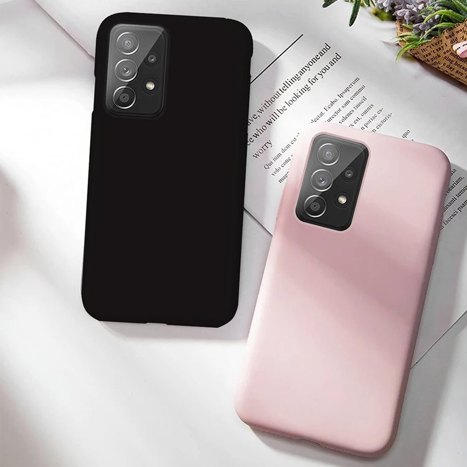 Funda para Samsung Galaxy A13 A32 A33 A42 A50 A51 A52 A52s A53 A70 A71 A72 4G 5G, Silicona Flexible, Delgada, Ultra Ligera, TPU con Toque Suave, Varios Colores: Azul, Negro, Rojo, Rosa, Cian, Envío desde España 4