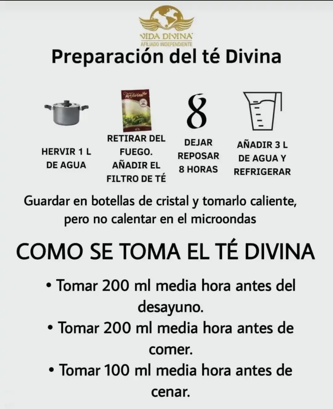 Te divina -liva divina rvs give life sana te divina (1 envelope) 1 sachet is sent for 1 week.