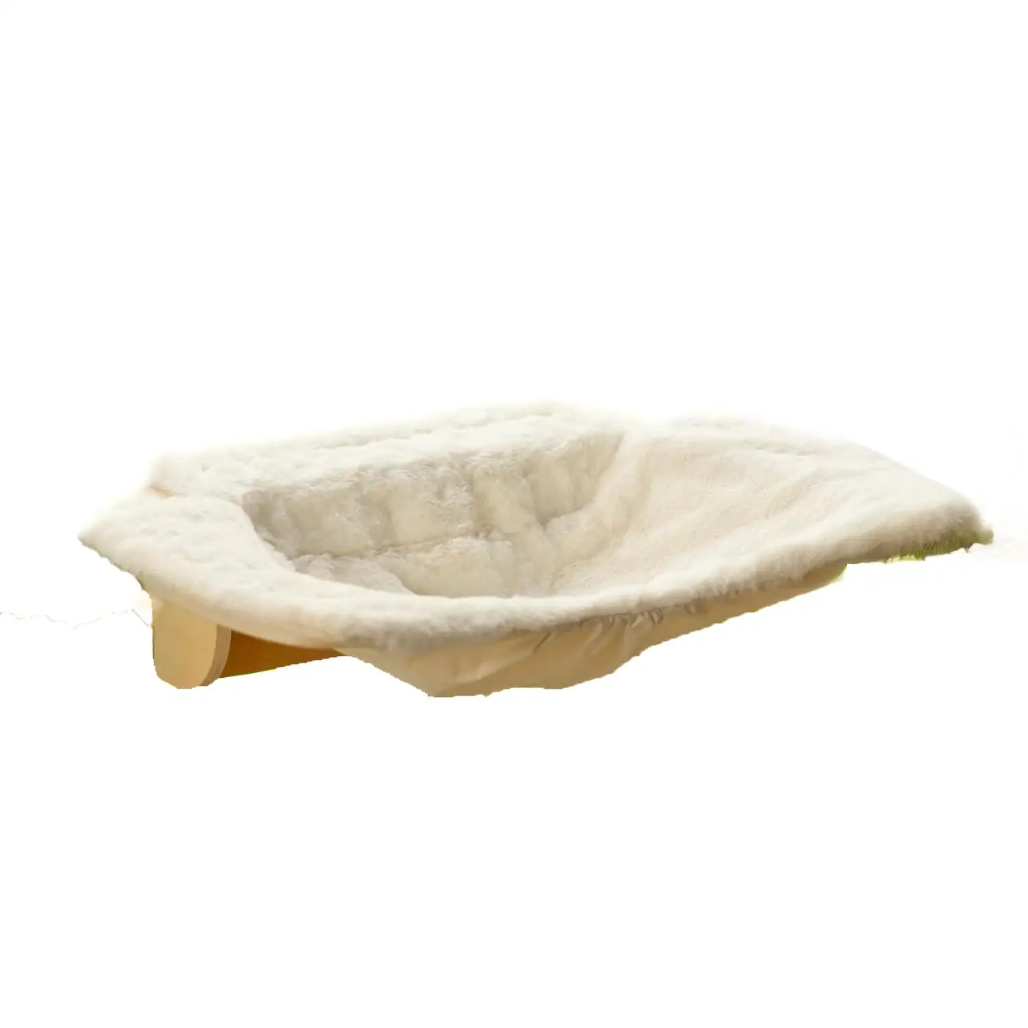 Cama Ventana para Gatos 23" con 3 Ventosas – Hamaca de Madera para Gatos de Interior hasta 10 kg – Con Cojín Extraíble y Lavable, Escalera y Rascador Incorporado – Perfecta para Tomar el Sol y