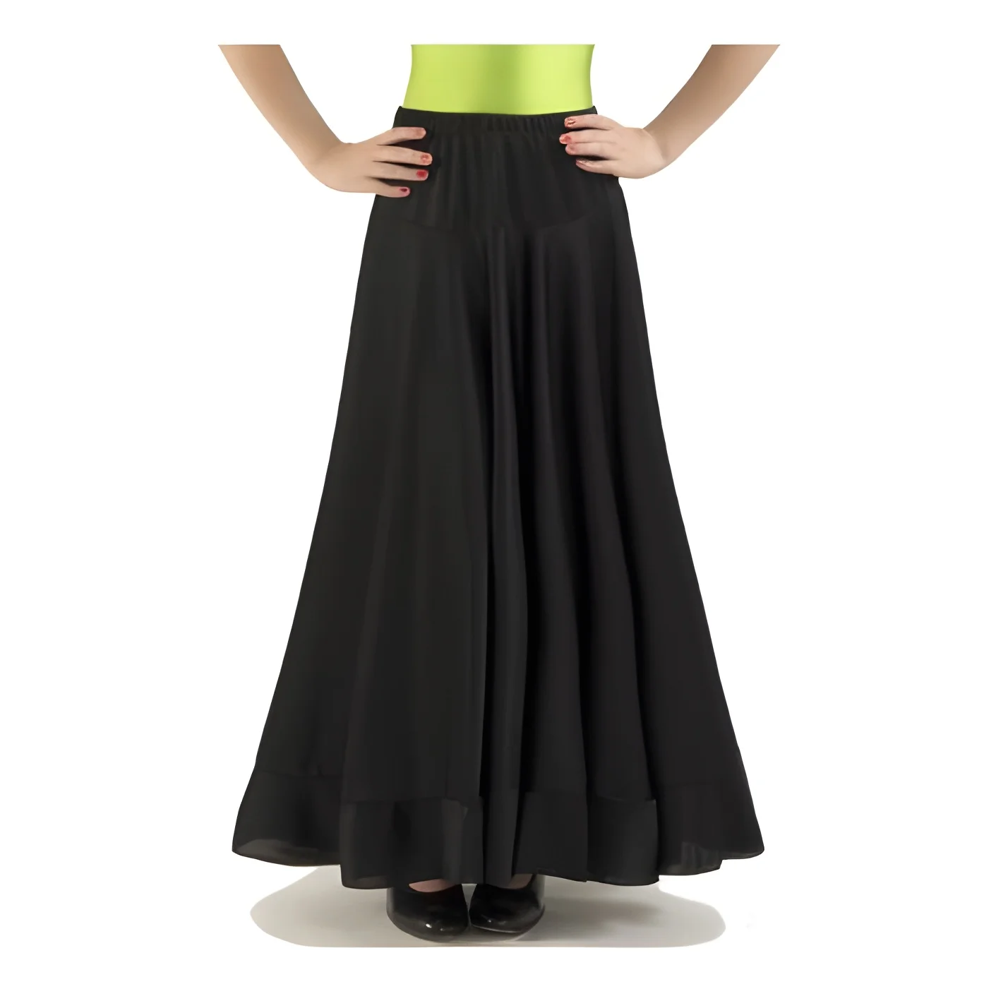 ANUKA Falda de Baile Flamenco Niña Capa Entera Volante Bajero
