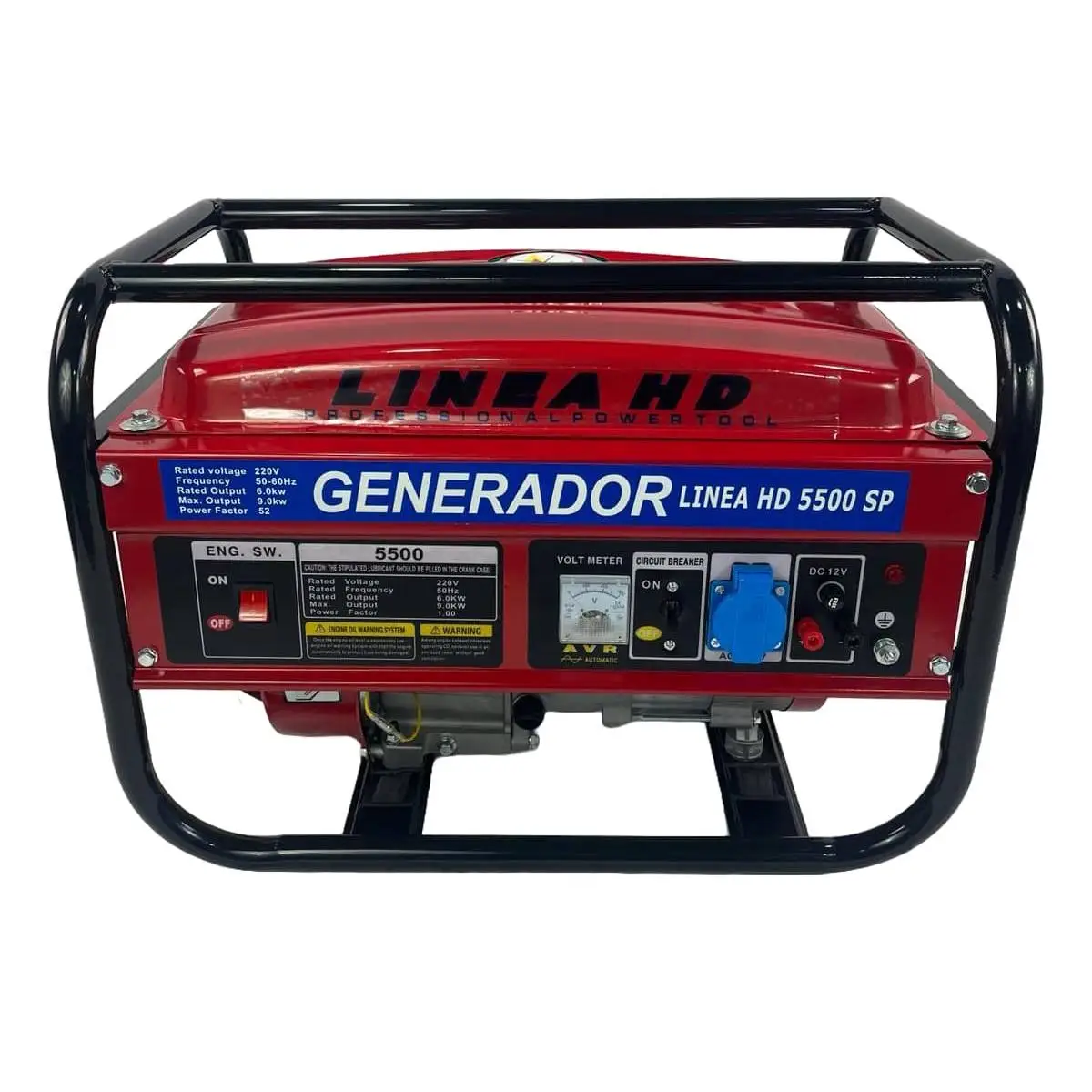 Generador a Gasolina Linea HD 5500SP - Motor 4T , 210 cc , 9.5 CV, 2500W Potencia de punta - Estabilizador de corriente