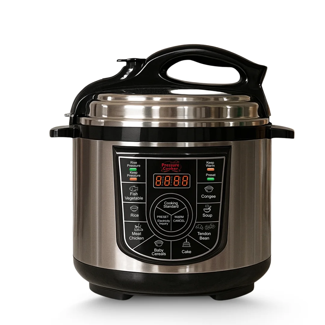 Starlyf pressure cooker programmable electric pressure cooker, 8 in 1 multifunction, 4 liters, 1000w, lcd screen, slow or fast cooking pot, kitchen robot, dishwasher safe