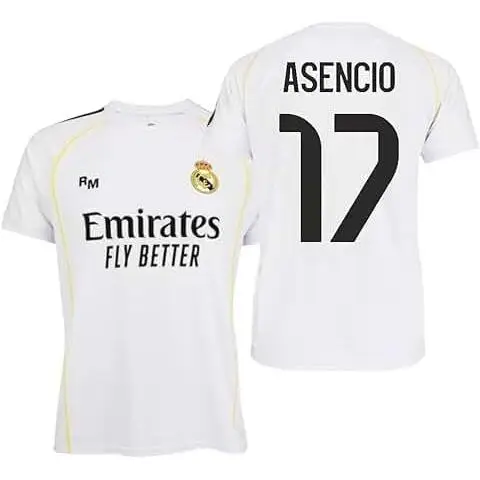 Real Madrid - Réplica Camiseta ASENCIO Dorsal 17 - Licencia Oficial - Talla Adulto