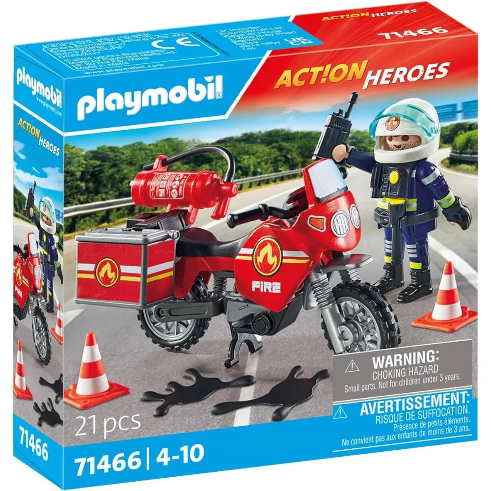 PLAYMOBIL moto de bomberos (71466) Action Heroes