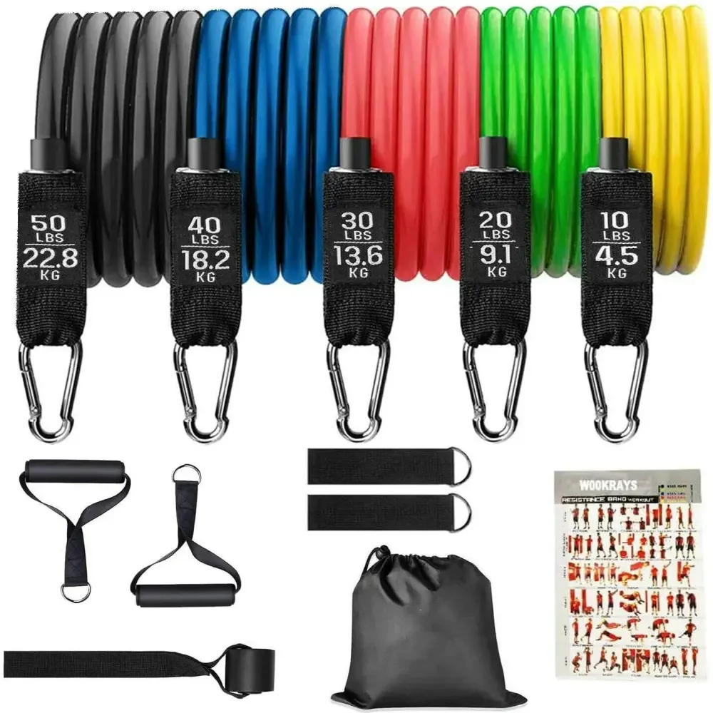 OZIO FITNESS Kit Bandas de Resistencia Fitness Musculación 70 KG | Ozio Fitness
