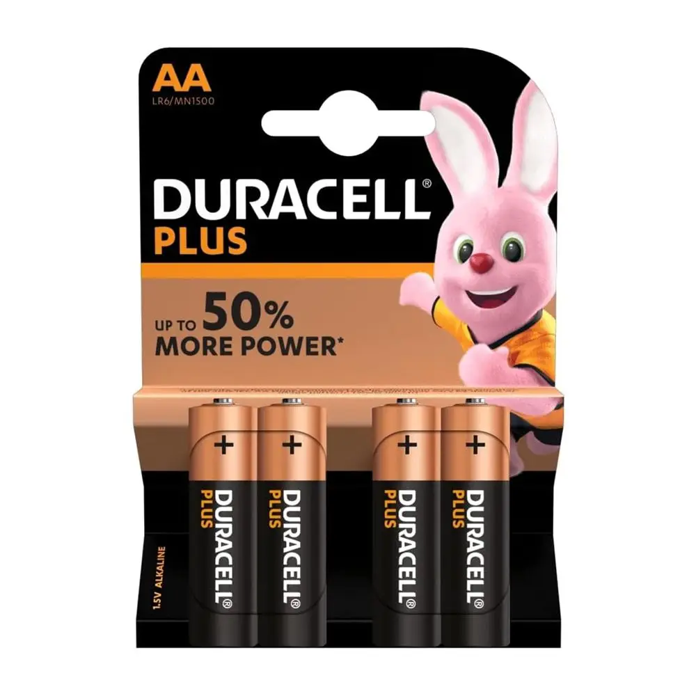 Duracell Plus Power  paquete Composición de celdas de batería	Alcalina Modelos de teléfono compatibles	Varios Usos recomendados para el producto linternas, relojes, mandos a distancia, afeitadoras,
