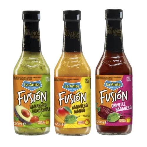 La anita - salsas fusion habanero con mango, guacamole y chipotle - Pack de 3
