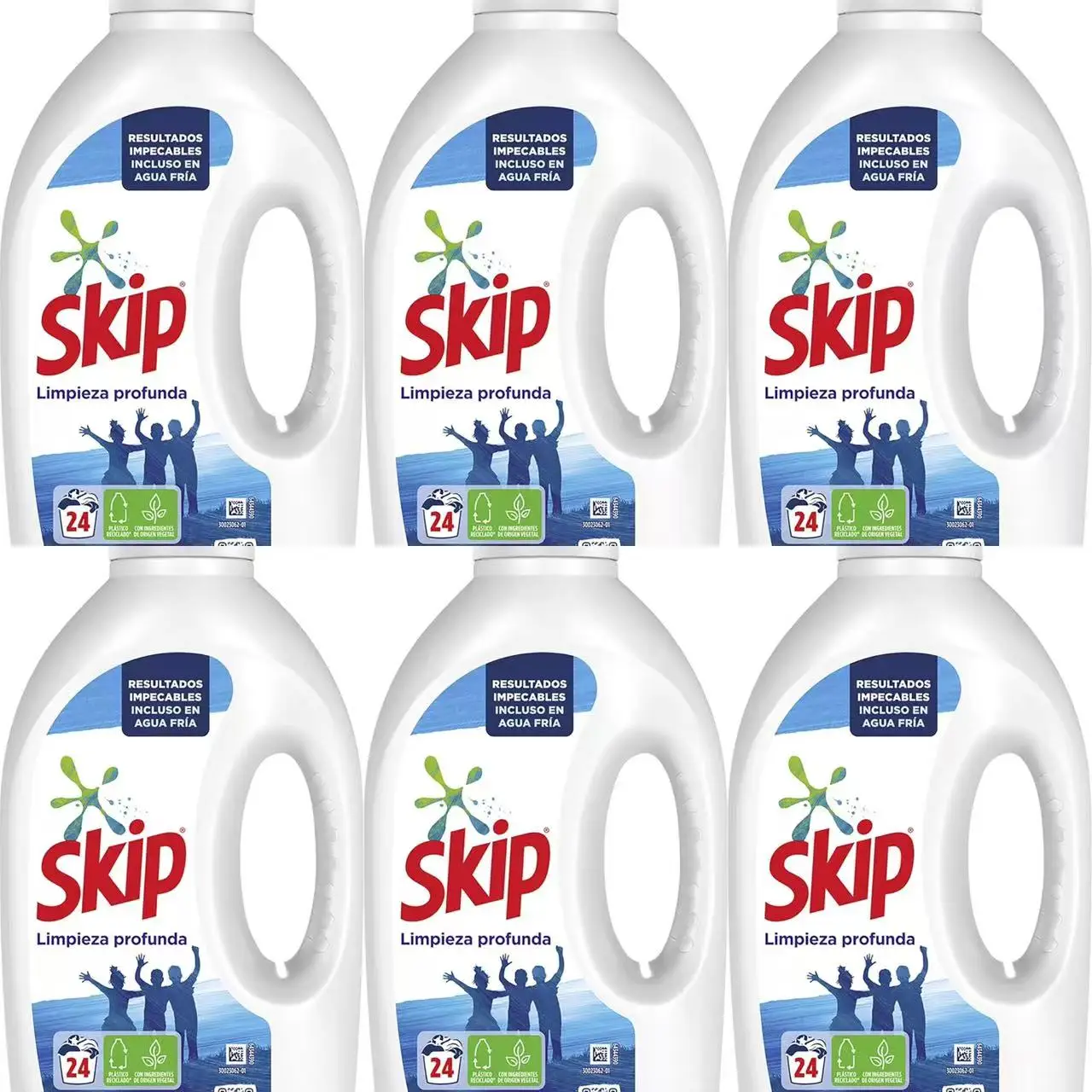 6bote*24lavados Skip Limpieza profunda Detergente líquido 24 lavados
